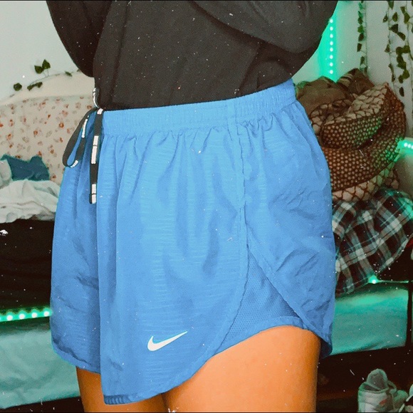 blue nike dri fit running shorts π©